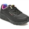 Pantofi sport SKECHERS negri, UNO LITE, din piele ecologica