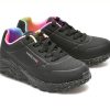Pantofi sport SKECHERS negri, UNO LITE, din piele ecologica
