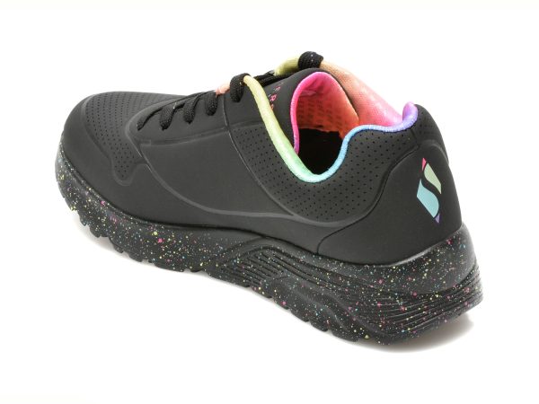 Pantofi sport SKECHERS negri, UNO LITE, din piele ecologica