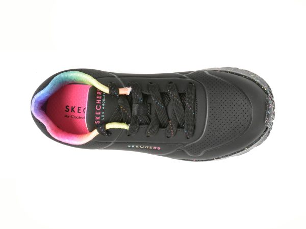 Pantofi sport SKECHERS negri, UNO LITE, din piele ecologica
