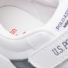 Pantofi sport US POLO ASSN albi, BERKELEY JR, din piele ecologica