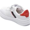 Pantofi sport US POLO ASSN albi, BERKELEY JR, din piele ecologica