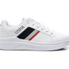 Pantofi sport US POLO ASSN albi, CAMEL WMN, din piele ecologica
