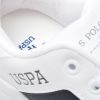 Pantofi sport US POLO ASSN albi, CAMEL WMN, din piele ecologica