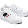 Pantofi sport US POLO ASSN albi, CAMEL WMN, din piele ecologica