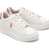 Pantofi sport US POLO ASSN albi, EXTRA, din piele ecologica