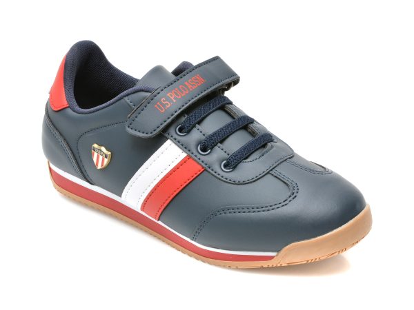 Pantofi sport US POLO ASSN bleumarin, BONI WT, din piele ecologica