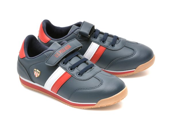 Pantofi sport US POLO ASSN bleumarin, BONI WT, din piele ecologica
