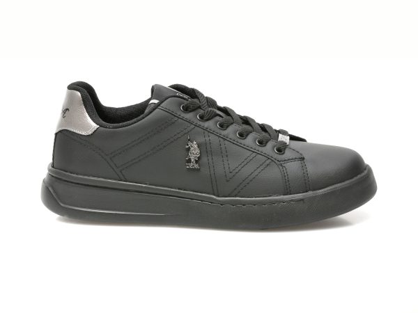 Pantofi sport US POLO ASSN negri, EXTRA, din piele ecologica