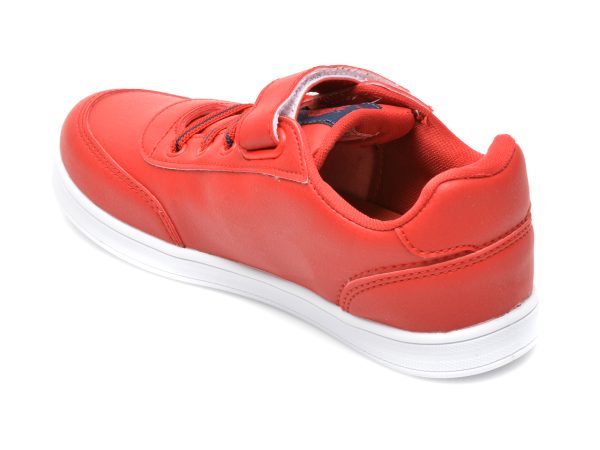 Pantofi sport US POLO ASSN rosii, CAMERON WT, din piele ecologica