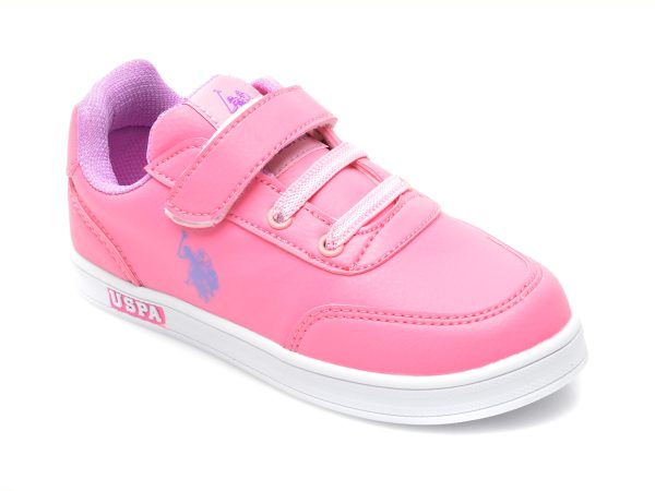 Pantofi sport US POLO ASSN roz, CAMERON WT, din piele ecologica