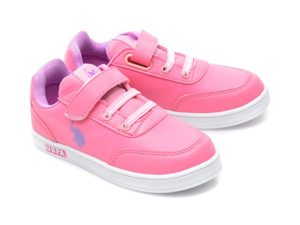 Pantofi sport US POLO ASSN roz, CAMERON WT, din piele ecologica