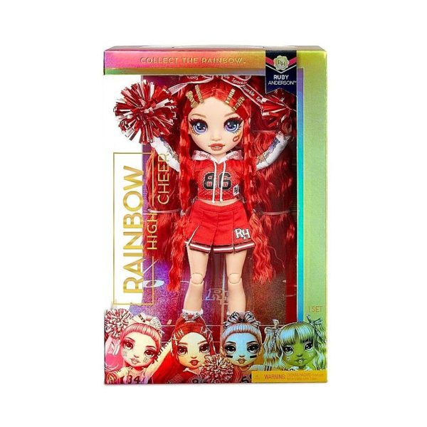 Papusa Majoreta Rainbow High, Ruby Anderson, 572039EUC