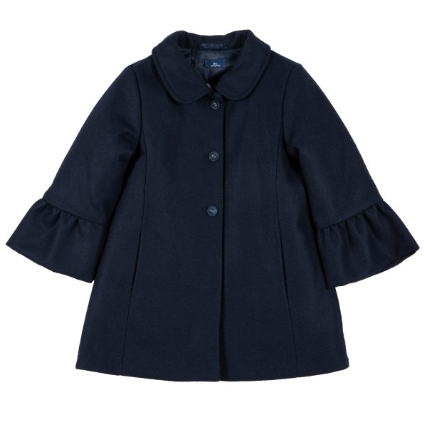 Pardesiu elegant Chicco, guler rotund si volane la maneci, 82388