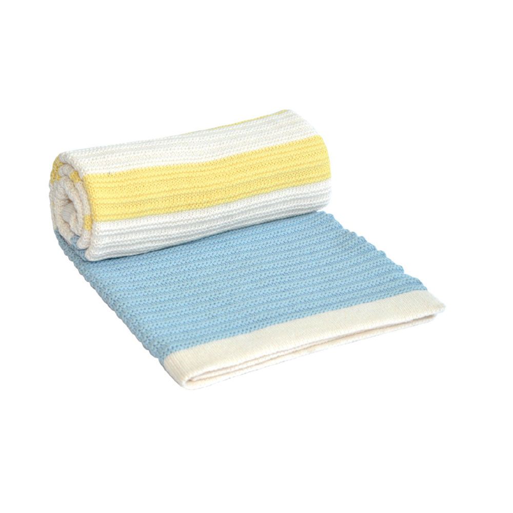 Paturica bebelusi crosetata Kikka Stripes dark blue yellow