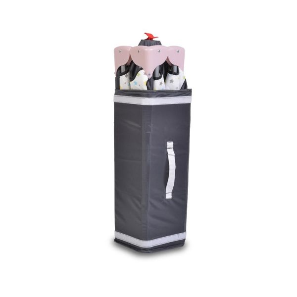 Patut pliabil cu doua niveluri Moni Star Duo Pink