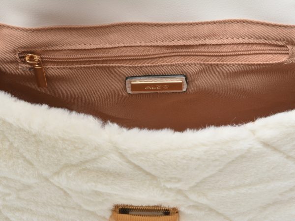 Poseta ALDO alba, FRARECAN100, din material textil