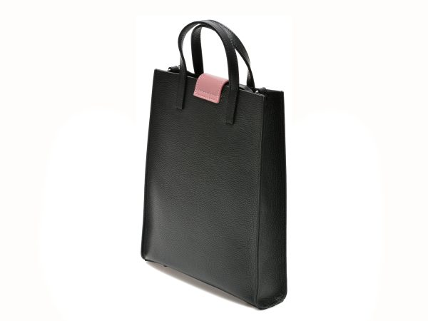Poseta FLAVIA PASSINI neagra, AA479, din piele naturala
