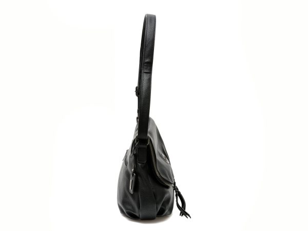 Poseta RIEKER neagra, H1117, din piele ecologica