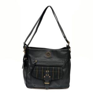 Poseta RIEKER neagra, H1362, din piele ecologica