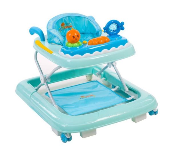 Premergator cu balansoar Kikkaride Ocean Party blue
