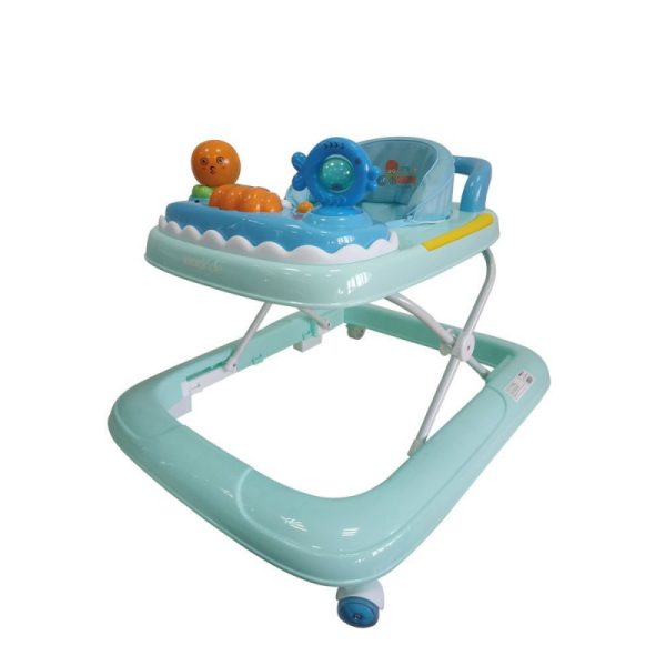 Premergator cu balansoar Kikkaride Ocean Party blue