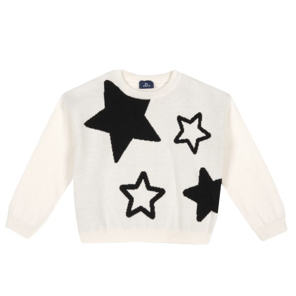 Pulover copii Chicco, alb cu model, 69438