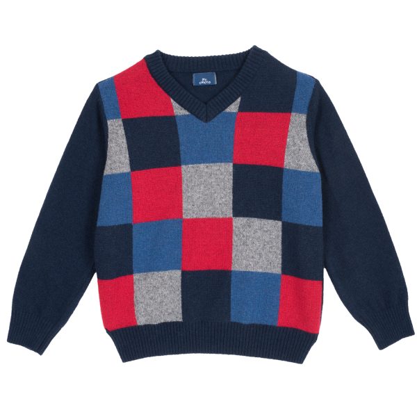 Pulover copii Chicco, albastru inchis