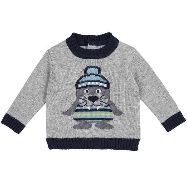 pulover-tricotat-68_27098_1_1566391796.jpg Pulover copii Chicco, tricotat, imprimeu animale, 69382