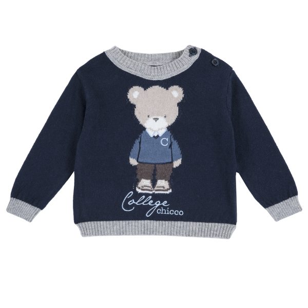 pulover-tricotat-86_28318_1_1566466099.jpg Pulover copii Chicco, tricotat, imprimeu ursulet, 69381
