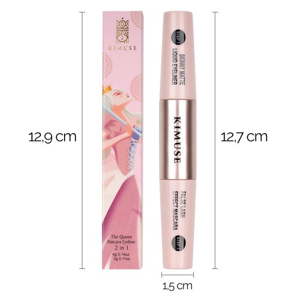 Rimel si Eyeliner Waterproof 2 in 1 KIMUSE