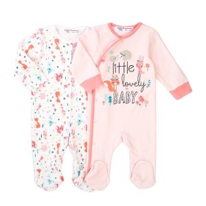 Set 2 salopete cu maneca lunga Minoti Baby, Robbin, Little Lovely Baby