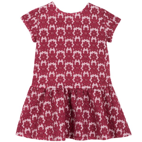 Rochie copii Chicco, rosu cu alb