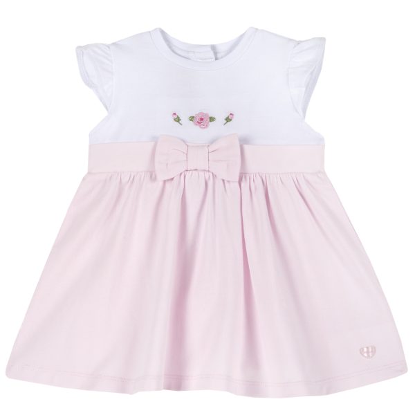 Rochie copii Chicco, alb cu roz, 03617