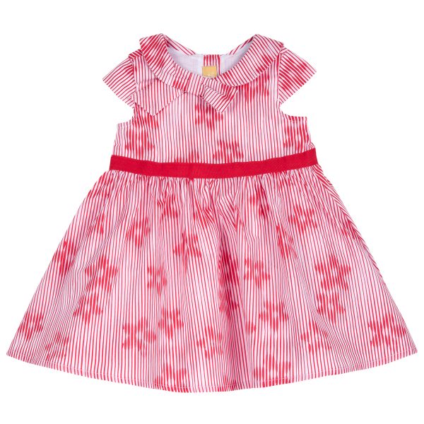 Rochie copii Chicco, alb cu rosu, 03639