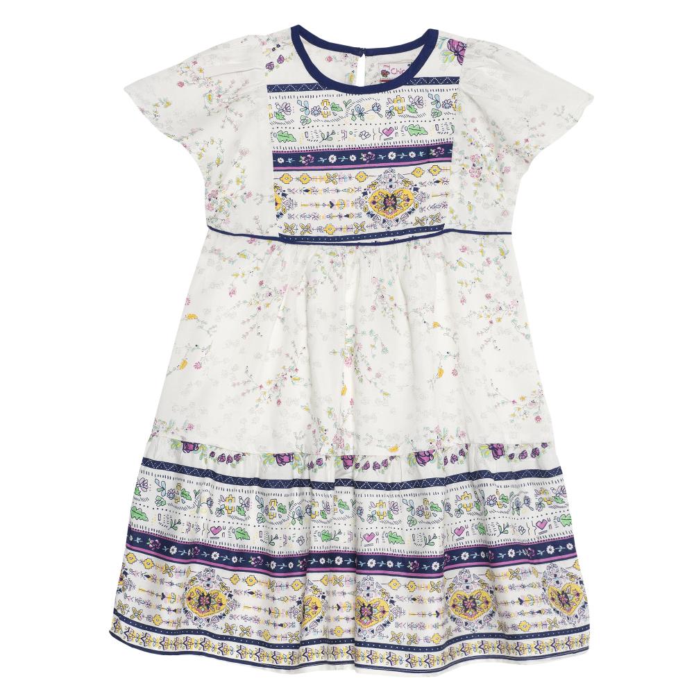 rochie-ms_11797_1_1490004962.jpg Rochie fetite Chicco, maneca scurta, multicolor