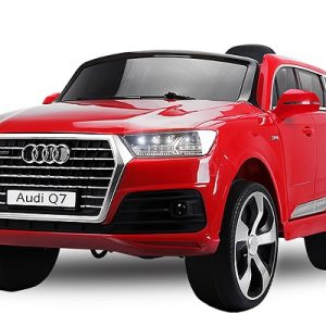 Masinuta electrica pentru copii Audi Q7 90W 12V cu ROTI MOI ROSU