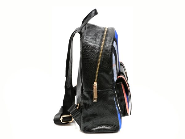Rucsac FLAVIA PASSINI albastru, J32153, din piele ecologica