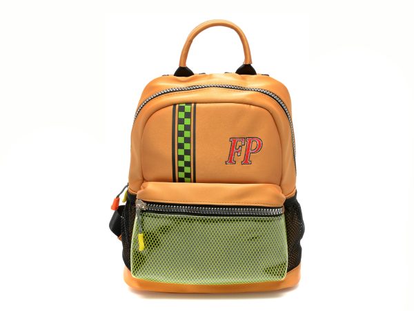 Rucsac FLAVIA PASSINI galben, J32043, din piele ecologica