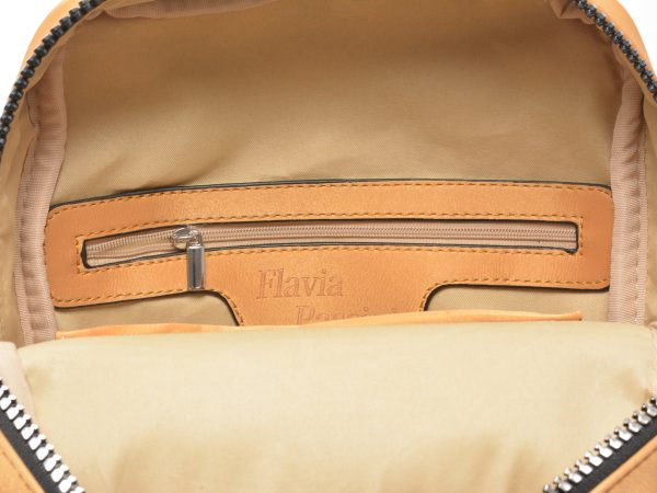 Rucsac FLAVIA PASSINI galben, J32043, din piele ecologica