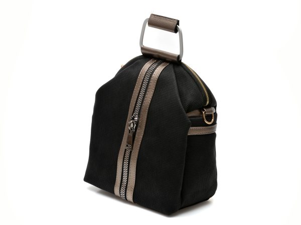 Rucsac FLAVIA PASSINI negru, 1243, din piele ecologica