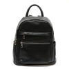 Rucsac MARIO FERRETTI negru, BB75, din piele naturala