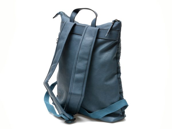 Rucsac RIEKER albastru, H1075, din piele ecologica
