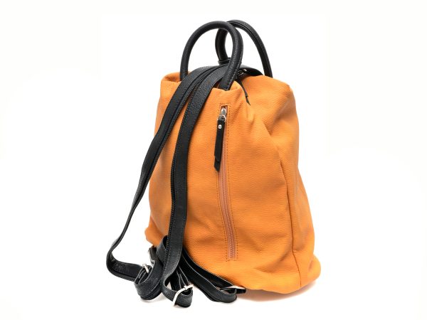 Rucsac RIEKER galben, H1085, din piele ecologica
