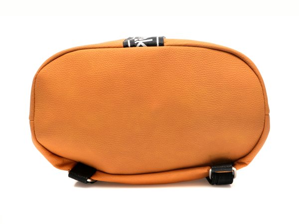 Rucsac RIEKER galben, H1085, din piele ecologica