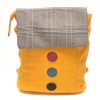 Rucsac RIEKER galben, H1357, din piele ecologica