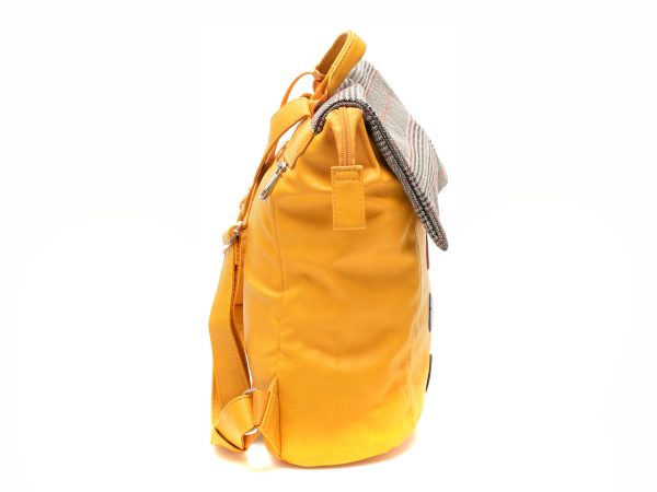 Rucsac RIEKER galben, H1357, din piele ecologica