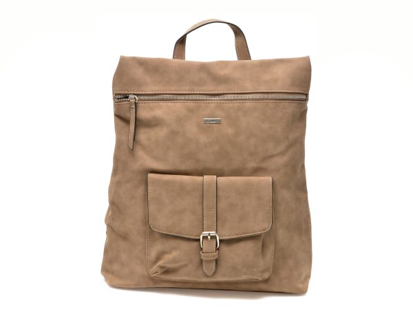 Rucsac RIEKER gri, H1079, din piele ecologica