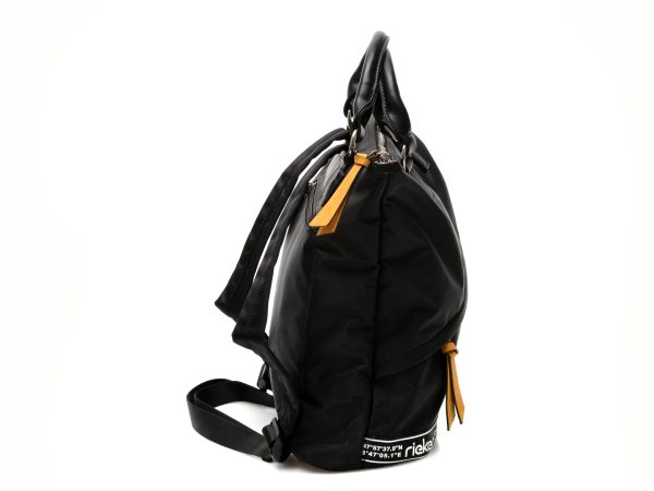 Rucsac RIEKER neagra, H1078, din piele ecologica