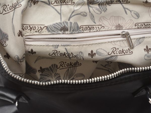 Rucsac RIEKER neagra, H1078, din piele ecologica